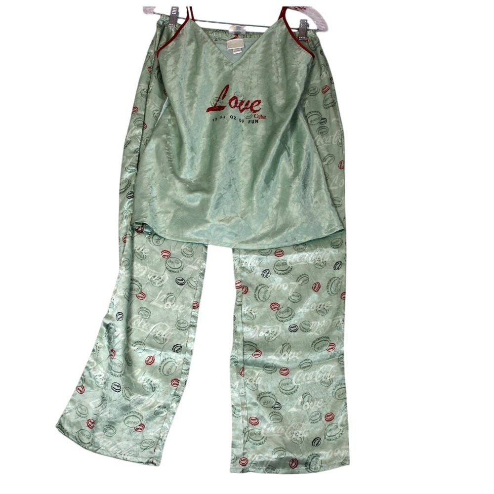 Coca-Cola Official‎ Licensed Product Women's Pajama Set Green Size Large